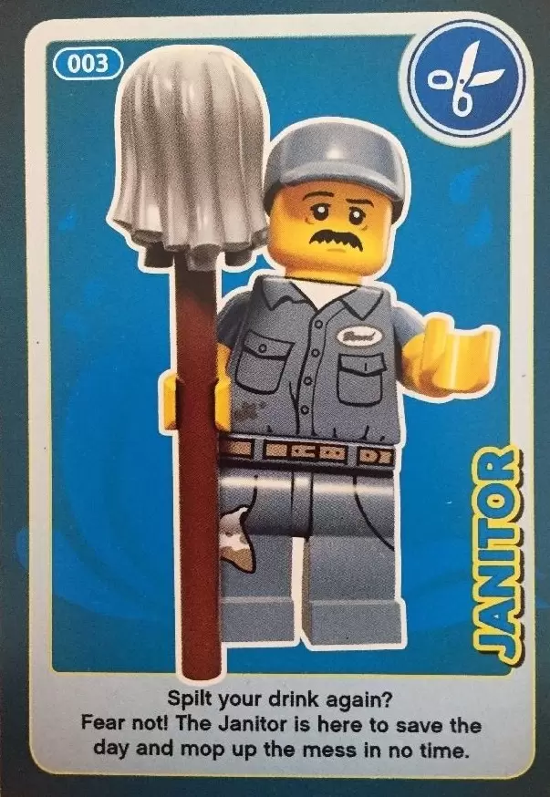 JANITOR CREATE THE WORLD TRADING CARD #003 LEGO NEW GIFT BESTPRICE 