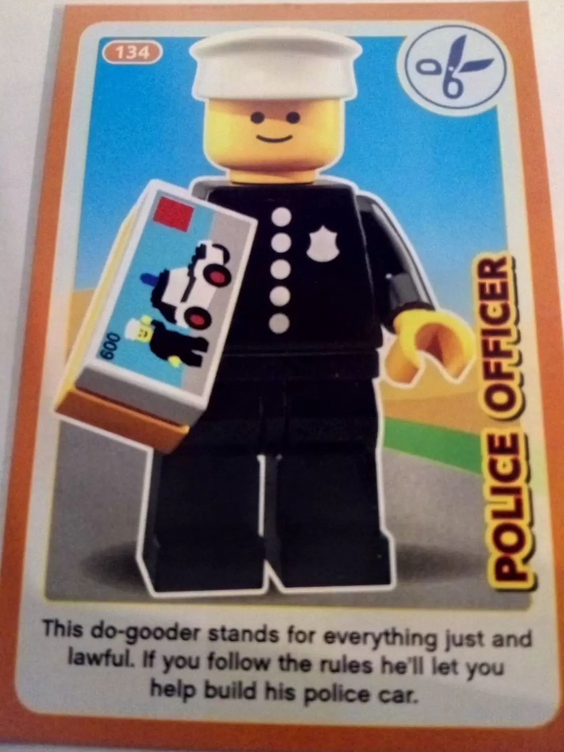 Police Officer Sainsburys Lego Incredible Inventions 2018 card 0134