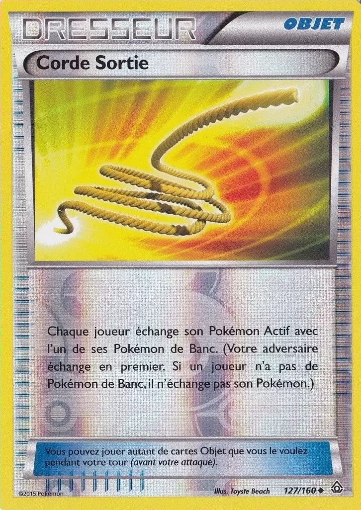 Carte Pokemon Neuve Française XY5:Primo Choc 127/160 Corde Sortie Reverse 