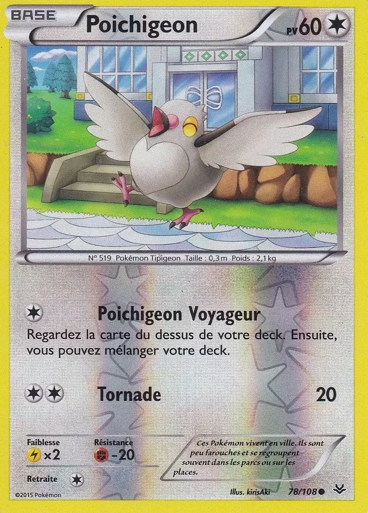 Pokémon XY Ciel rugissant - Poichigeon Reverse