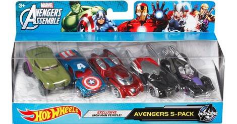 hot wheels avengers cars 5 pack