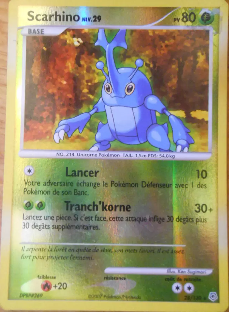 Pokémon Série Diamant et Perle - Scarhino Reverse