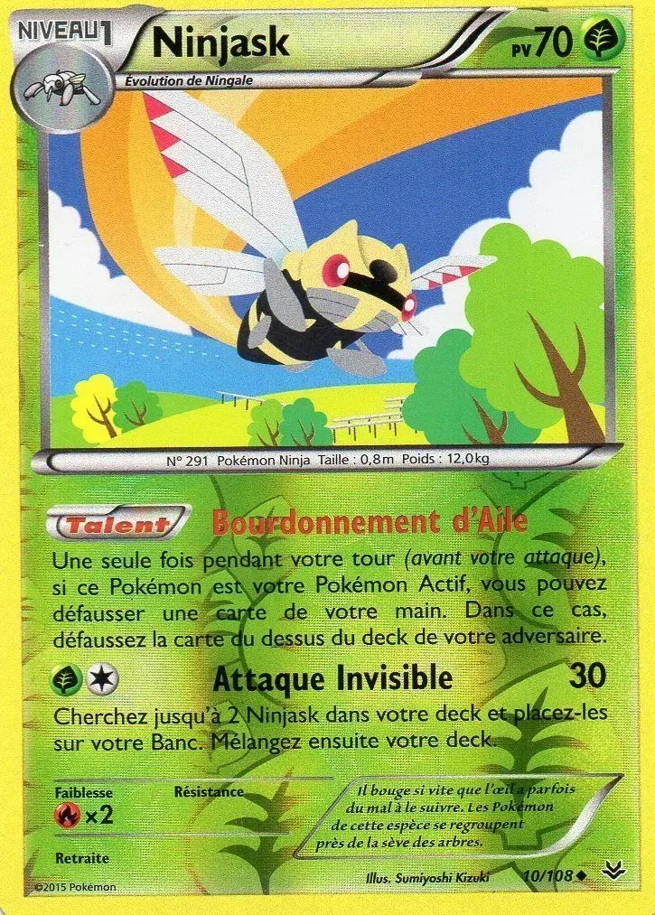 Pokémon XY Ciel rugissant - Ninjask Reverse
