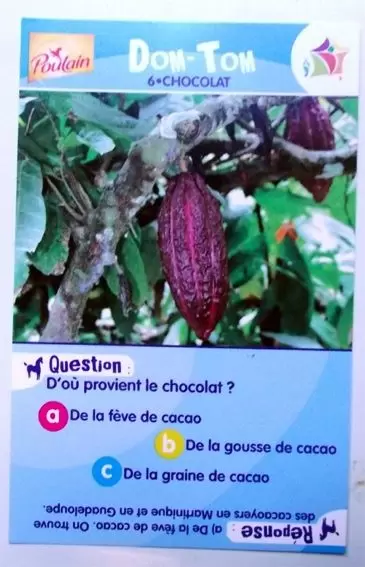 Cartes Chocolat Poulain - A la Découverte de nos régions - DOM-TOM 6 - Chocolat