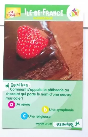 Cartes Chocolat Poulain - A la Découverte de nos régions - Ile de France 6 - Chocolat