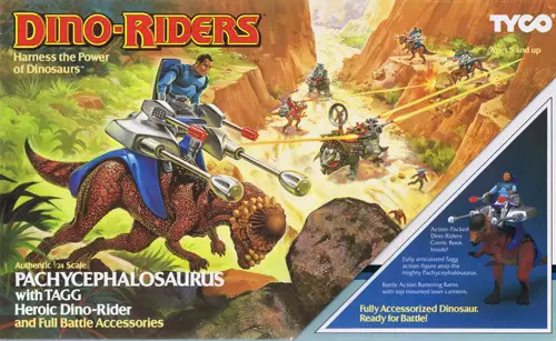 Dino Riders - Pachycéphalosaurus with Tagg