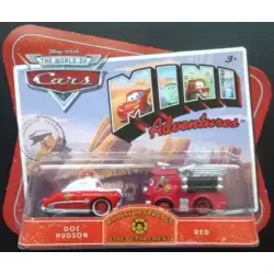 Disney CARS Mini Adventures RADIATOR SPRINGS FIRE DEPT DOC & RED NEW IN BOX