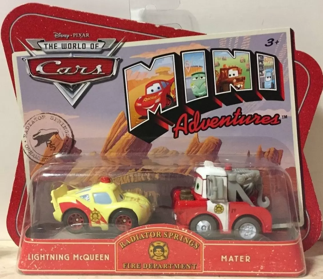 Mini Adventure cars - Radiator Springs Fire Department - Lightning McQueen & Mater