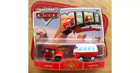 Buy Disney Cars The World of Cars Mini Adventures Radiator Springs Fire  Department Plastic Car 2-Pack [Guido & Red] Online at desertcartINDIA