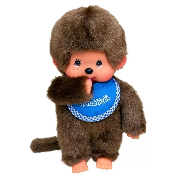 Kiki - Monchichi - Monchhichi Garçon Bavoir Bleu 20 cm