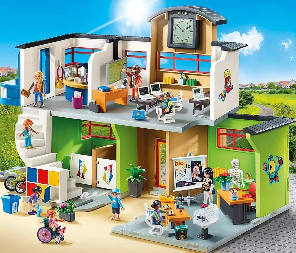 Playmobil in the City - School Building with furnishings