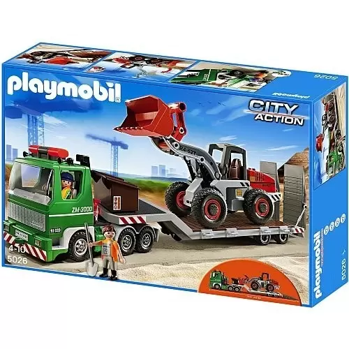 Playmobil Chantier - Gros camion avec bulldozer