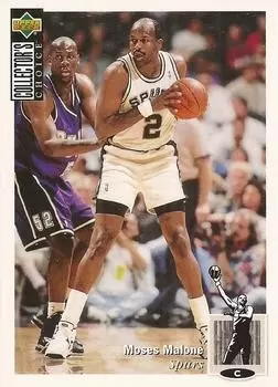 Moses Malone - carte 281 Upper D.E.C.K - NBA Basketball Collector&#39;s Choice 1994-1995