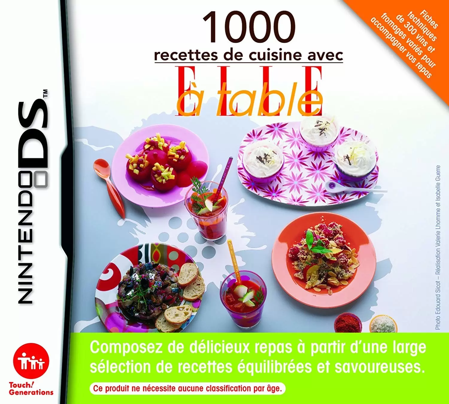 Jeux Nintendo DS - 1000 recettes de cuisine avec ELLE à table