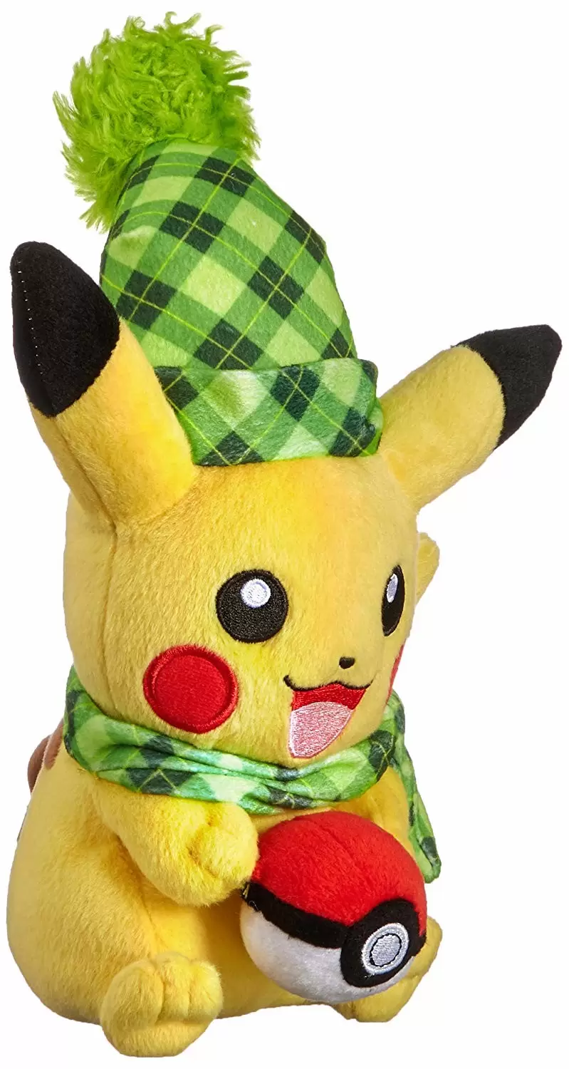 Peluche Pokémon Pikachu de Tomy avec casquette de Sasha