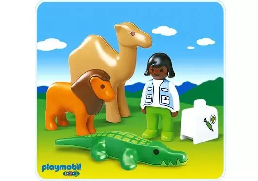 Playmobil 1.2.3 - Vétérinaire et animaux sauvages