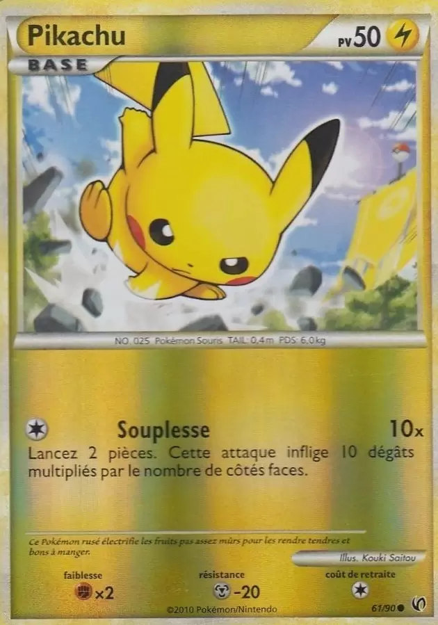 Pokémon Série HS-Indomptable - Pikachu Reverse