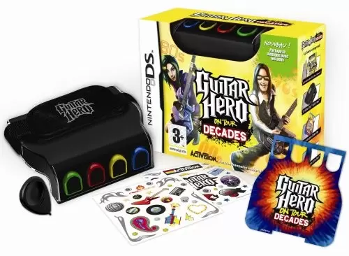 Jeux Nintendo DS - Guitar Hero, On Tour Decades + Grip
