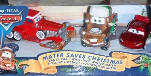 Cars Christmas - Santa Car , Whee-hoo Winter Mater and Holiday Hotshot Lightning McQueen