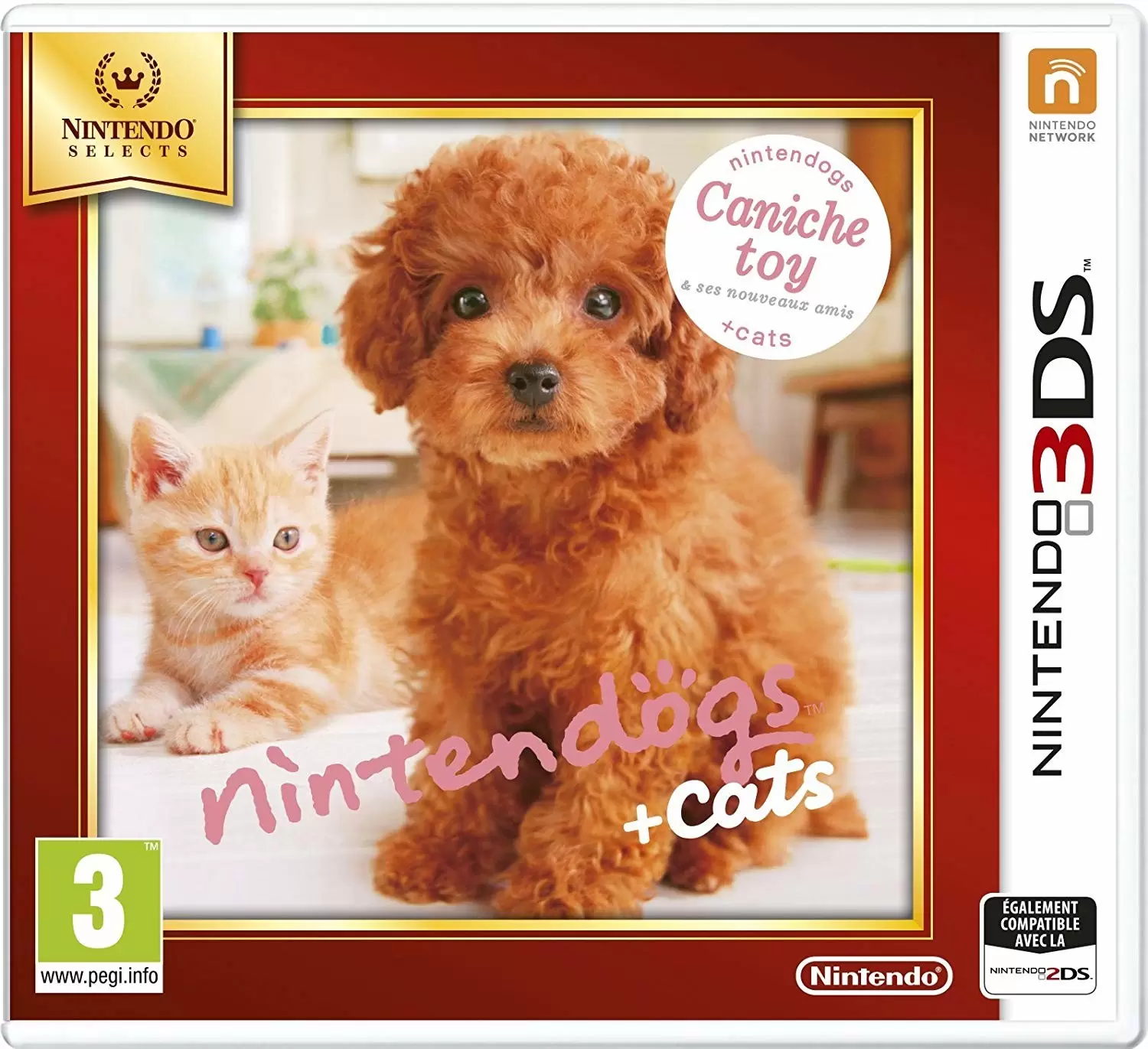 Jeux Nintendo 2DS / 3DS - Nintendogs + Cats Caniche Toy & Ses Nouveaux Amis (Nintendo Selects)