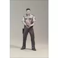 Bloody Black and White Deputy Rick Grimes