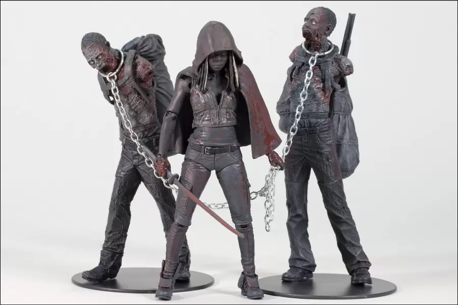 McFarlane - Walking Dead - Bloody Black and White Michonne 3 Pack