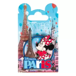 Pin's Minnie et la tour Eiffel, souvenir de Disneyland Paris