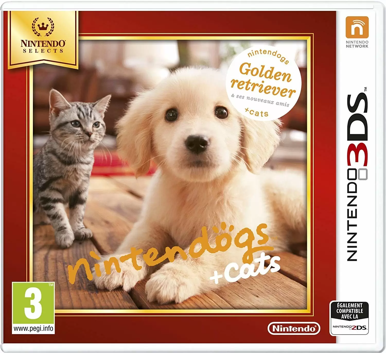 Jeux Nintendo 2DS / 3DS - Nintendogs Retriever + Cats (Nintendo Selects)