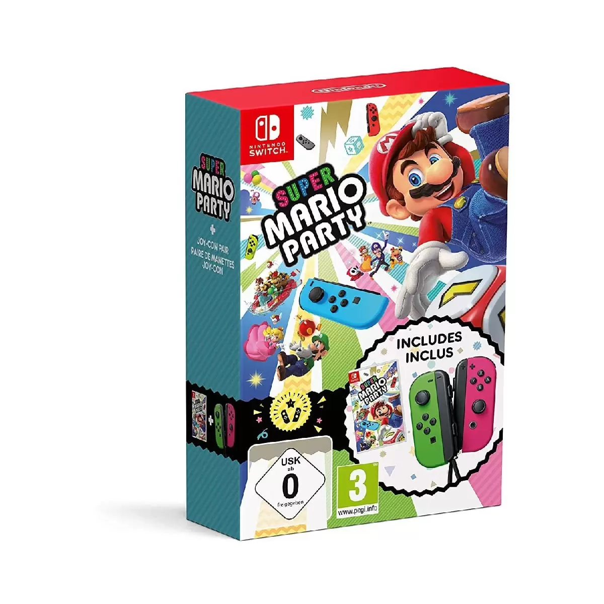 Matériel Nintendo Switch - Super Mario Party + 1 paire de Joy-Con Néon SWITCH