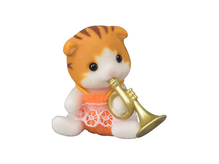 Calico Critters (USA, Canada) - Maple Cat Baby and trumpet