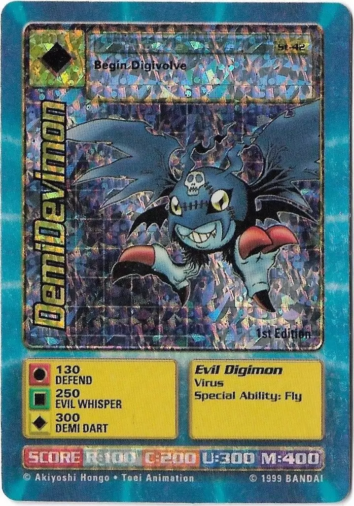 Carte Digimon JD - DemiDevimon holographique
