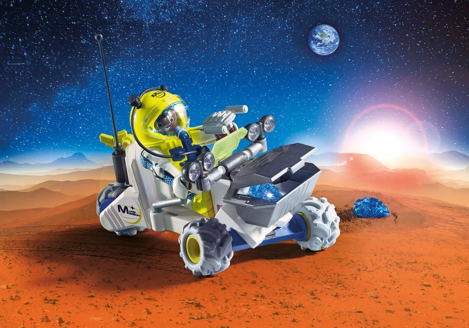 Playmobil Espace - Spationaute avec véhicule d\'exploration Spatiale