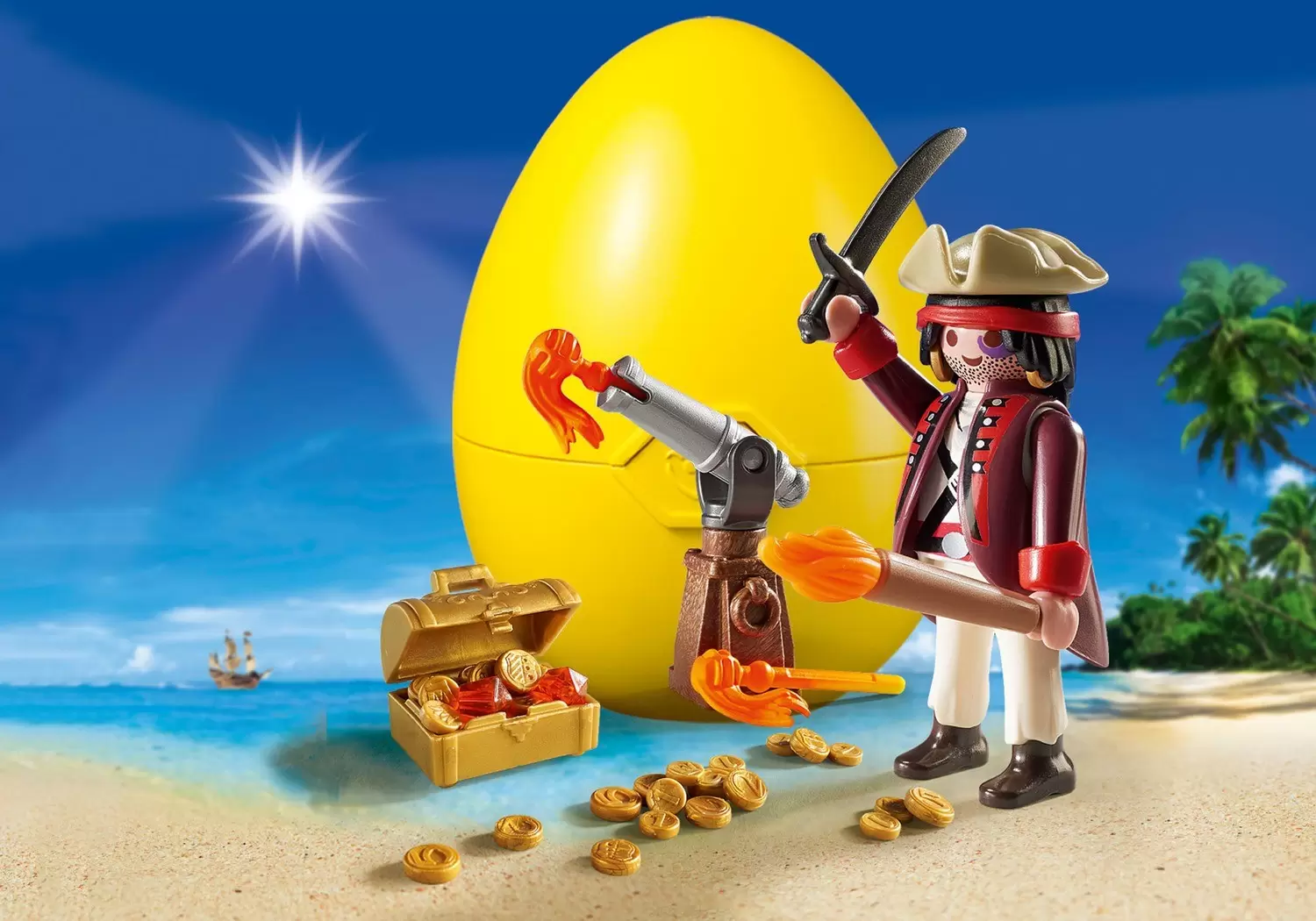 Playmobil Pirates - Pirate avec Canon et trésor