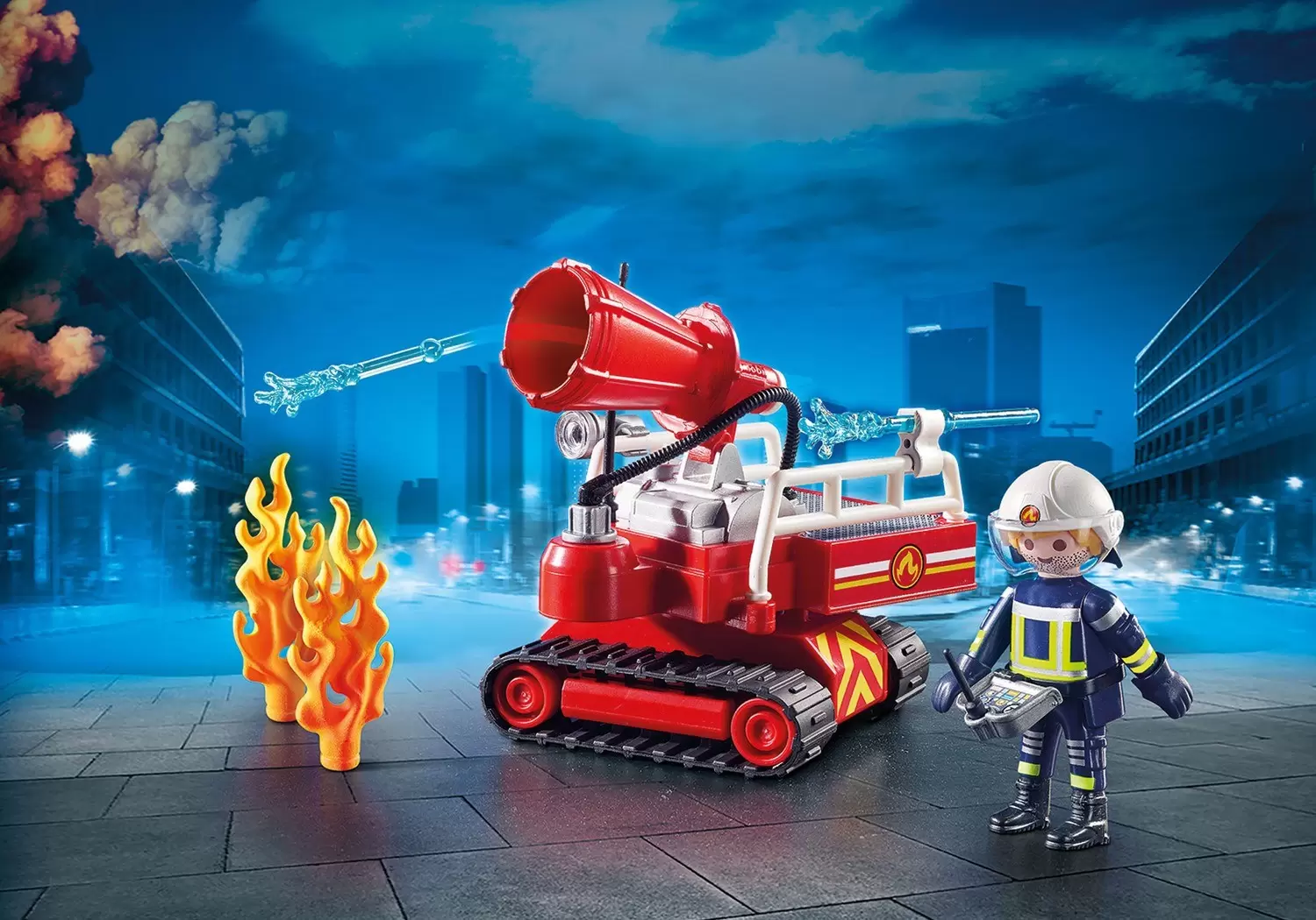Playmobil Pompier - Pompier avec Robot d\'intervention