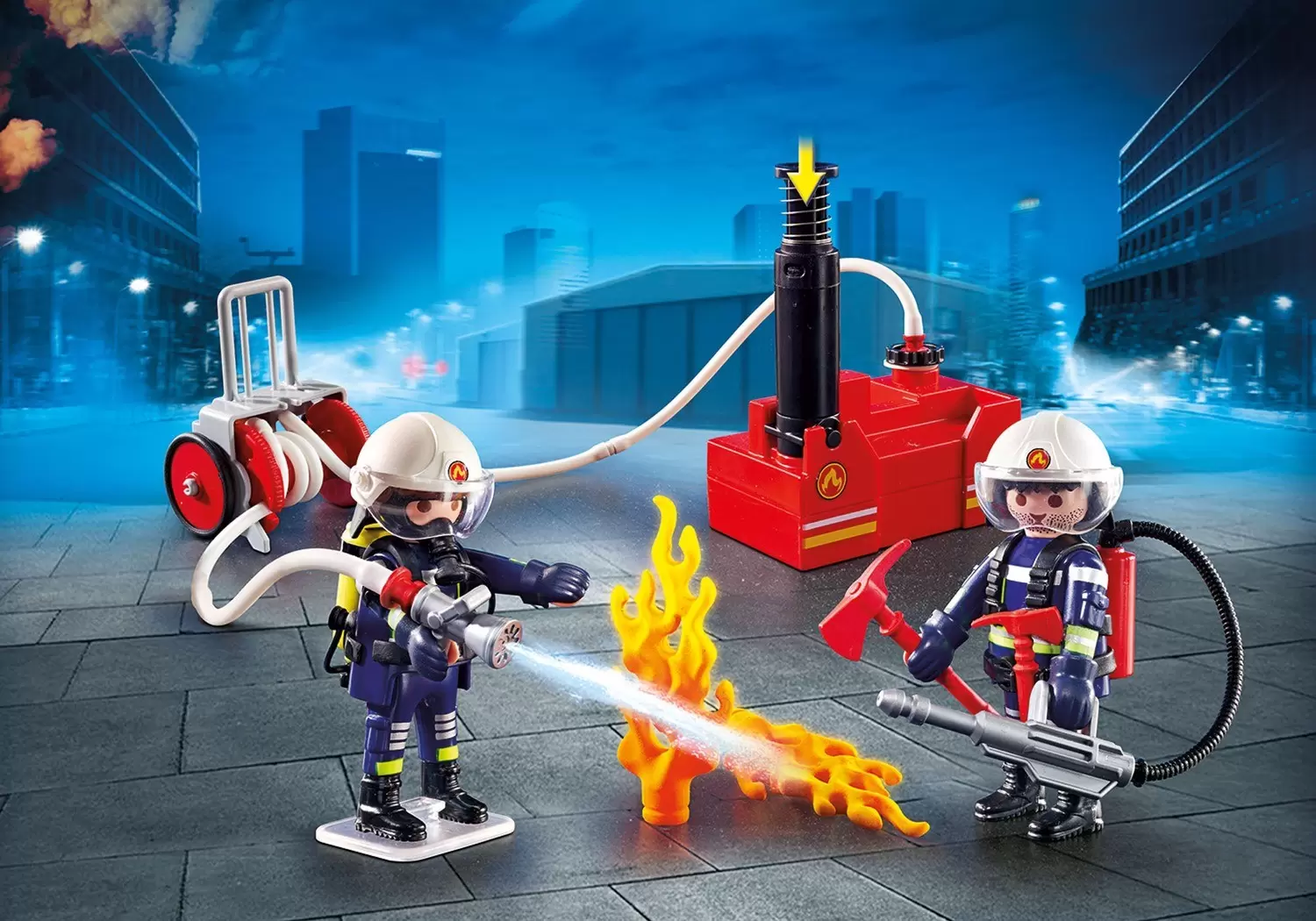 Playmobil Pompier - Pompiers avec matériel d\'incendie