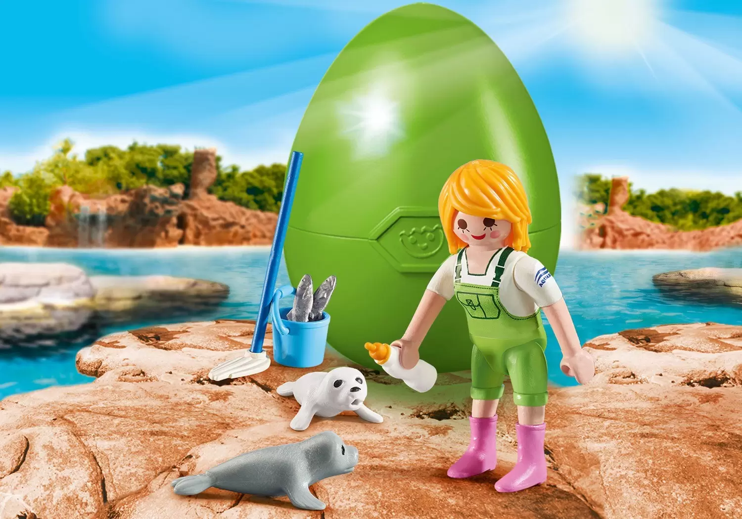 Playmobil Animal Parc - Keeper with Seal Babies