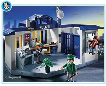 God følelse For det andet Forstyrret Police Station with Jail - Police Playmobil 3159