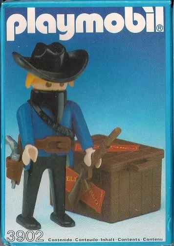 Playmobil Far West - Cowboy avec caisse et carabine