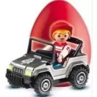 Red Egg Boy with GoKart