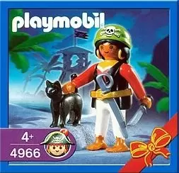 Playmobil Pirates - Fille pirate et son caht