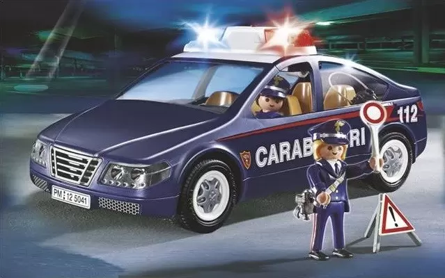 Playmobil Policier - Voiture de police Italienne (Carabinieri)