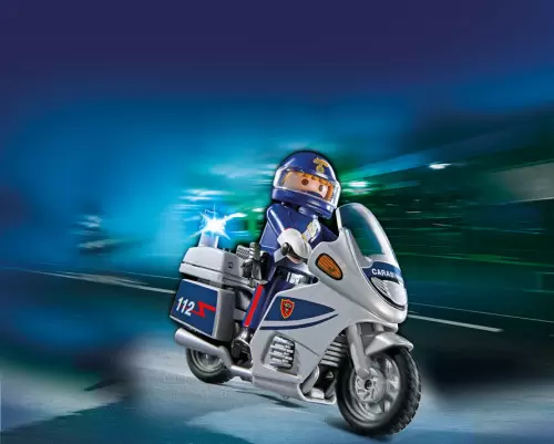 Playmobil Policier - Motard de police Italienne (Carabinieri)