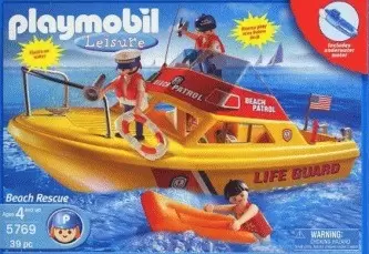 Police Playmobil - Beach Rescue Boat