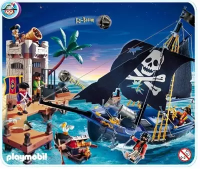 Playmobil Pirates - La prison et le bateau pirate