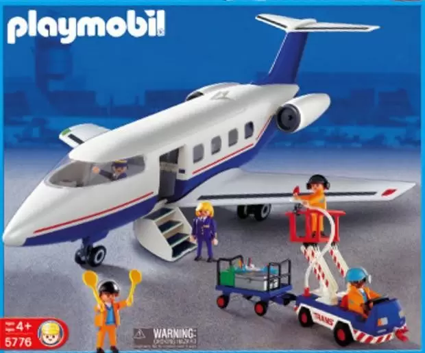 Playmobil Aéroport & Avions - Jet and Luggage Trailer