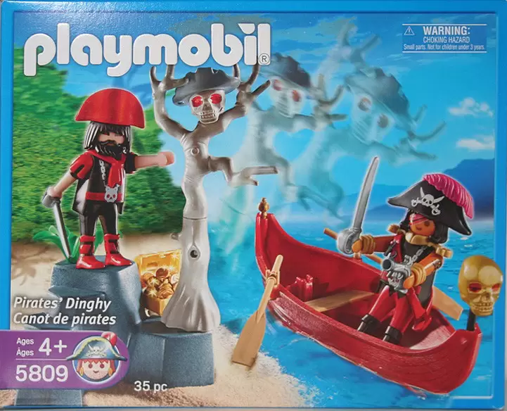Playmobil Pirates - Pirates avec barque rouge