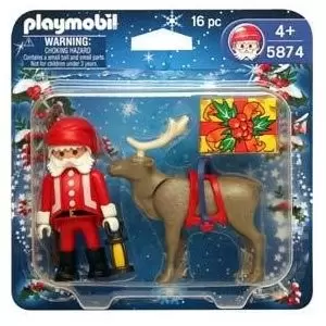 Playmobil de Noël - Duo Père Noël et Renne
