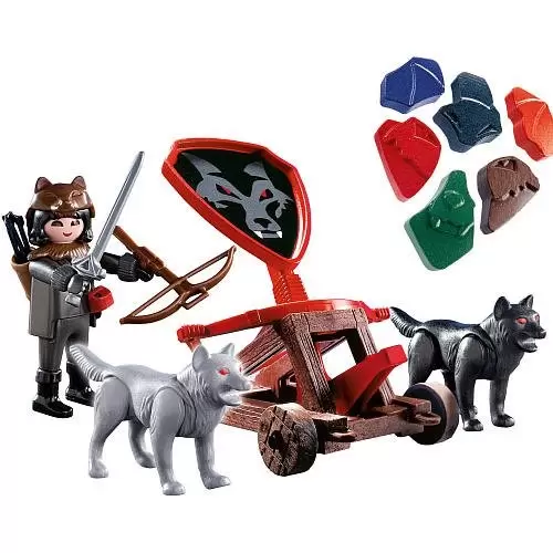 Céntrico La oficina lucha Wolf Knight & Fire catapult - Playmobil Middle-Ages 5889