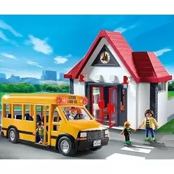 School and Schoolbus