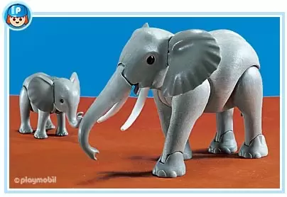 Plamobil Animal Sets - Mom and baby elephant